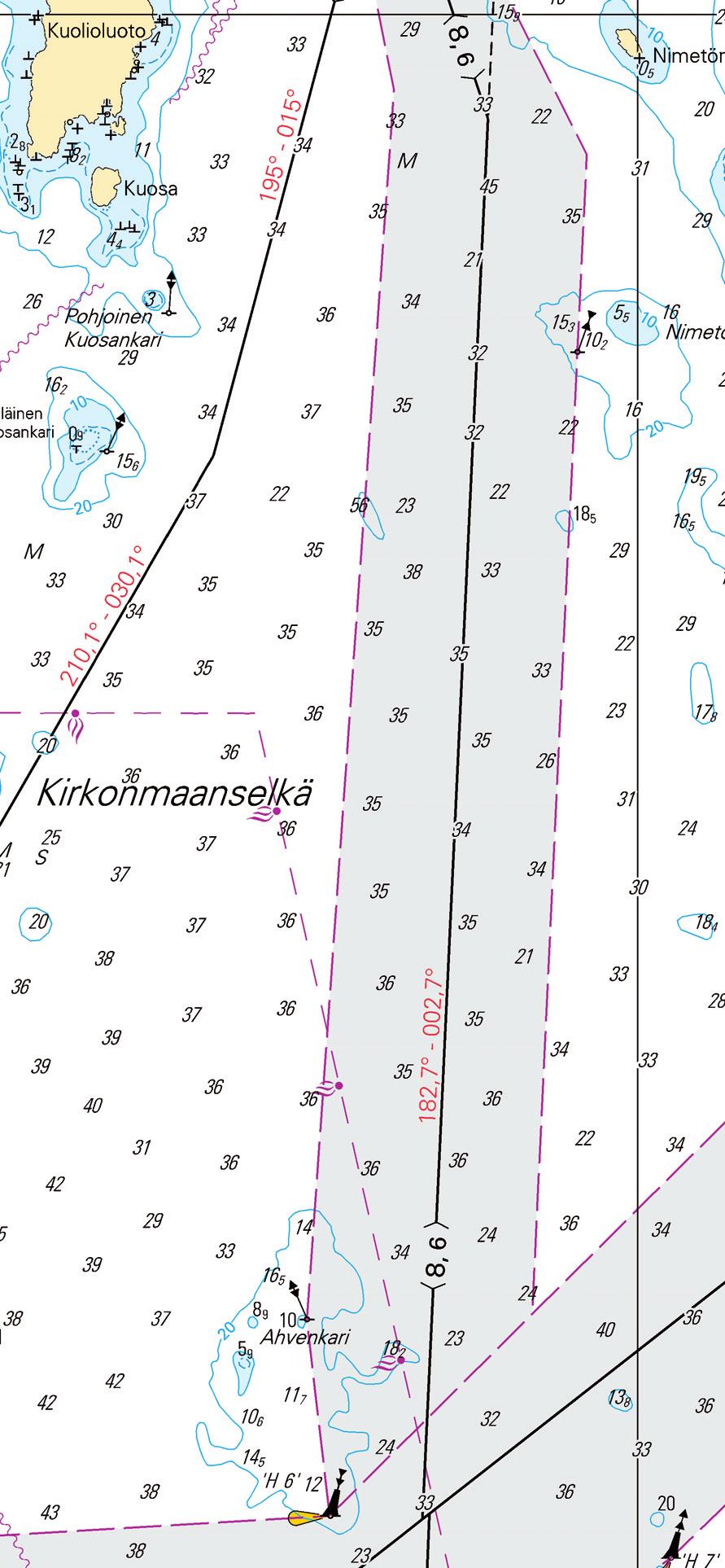 2 Ei merikartan mittakaavassa - Inte i sjökortets skala - Not to scale of chart (LV/TV/FTA,