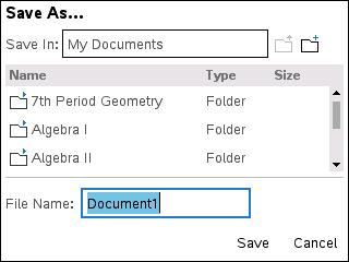 Jos tallennat asiakirjan ensimmäisen kerran, sovellus kysyy, mihin kansioon haluat tallentaa sen ja mikä asiakirjalle annetaan nimeksi. Oletuskansio on Omat asiakirjat. 2. Kirjoita asiakirjalle nimi.