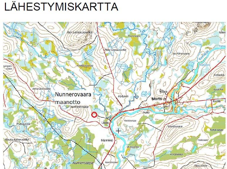 Hakemus ja ottamissuunnitelma: Yleistä Lupaa haetaan kahdelle ottamisalueelle, joiden pinta-alat ovat 0,4 ha (alue 1) ja 0,233 ha (alue 2).