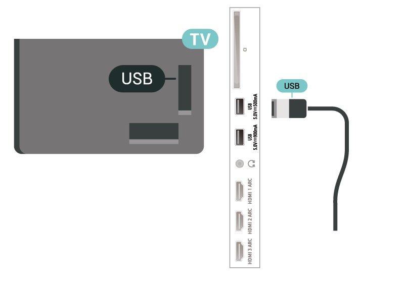 5 - Kun USB-kiintolevy on alustettu, jätä se paikoilleen. Lisätietoja saat ohjeesta painamalla Avainsanat -väripainiketta ja etsimällä aiheen TVohjelman pysäytys, Tallentaminen tai Sovellukset. 7.