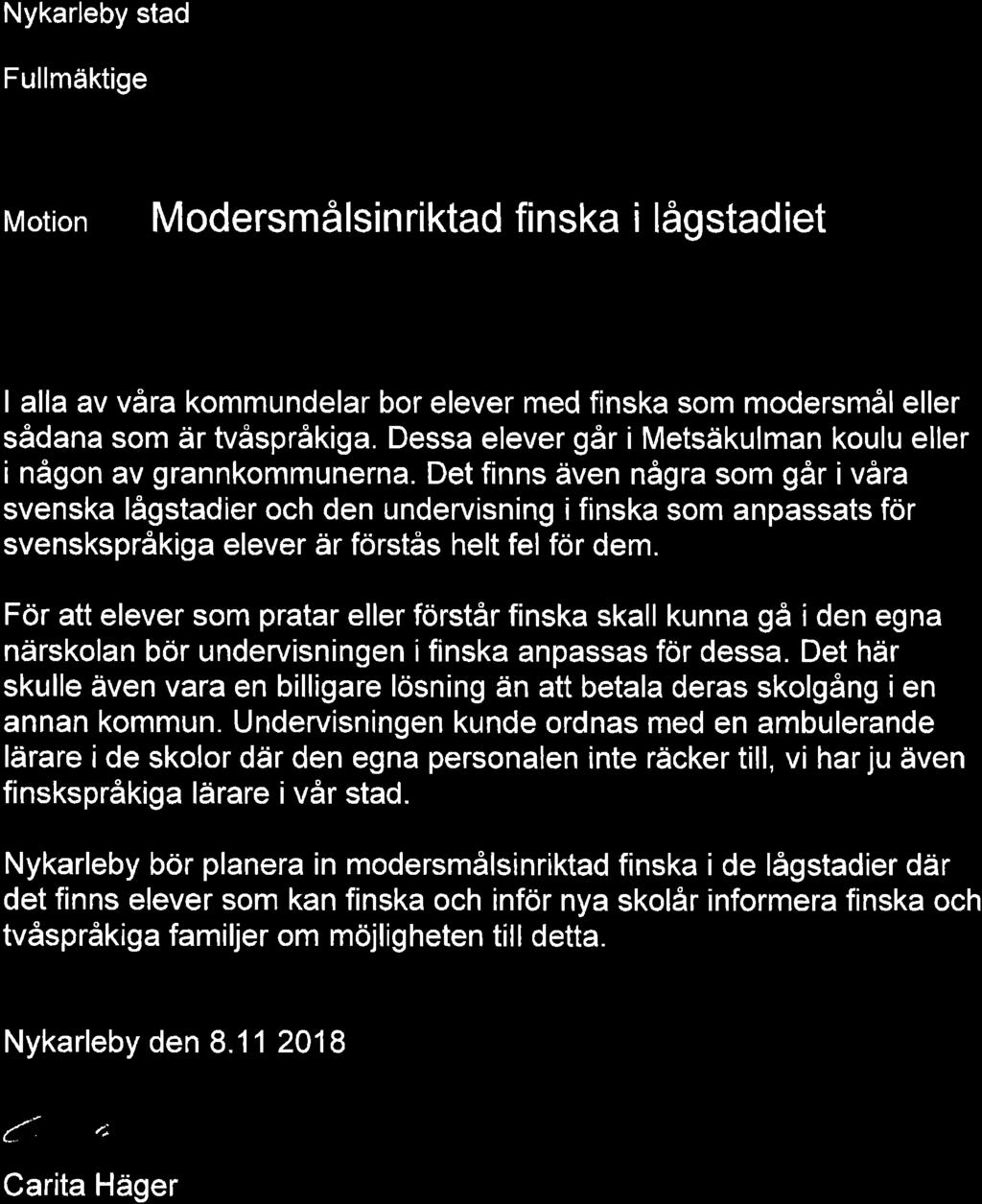 Bilaga Nämnden Liite för utbildning Suomenkielinen och