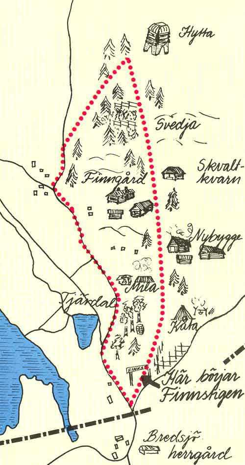 Finnstigen Katajaisten ryhmä vieraili Finnstigenin alueella 20/5. Finnstigen löytyy Hälleforsista itään noin 25km.