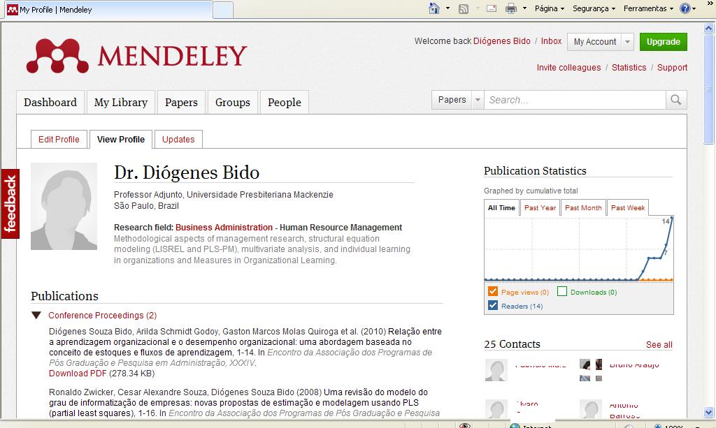 Luo oma profiili Voit luoda oman profiilin Mendeleyhin Voit pitää omat julkaisusi ajan tasalla Lisää Mendeleyhin ainoastaan sellaisia PDF-tiedostoja, joihin sinulla on rinnakkaistallennuslupa