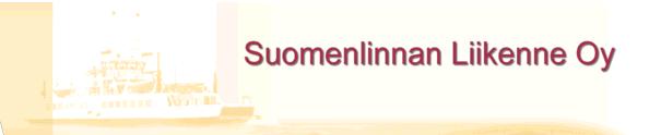 59 Suomenlinnan Liikenne O.Y. - Sveaborgs Trafik A.B. Y-tunnus 0114482-3 Osoite Merikasarminkatu 10, 00160 Helsinki Puhelin 6229 720 / 040-501 8840 http://www.slloy.fi jorma.salopelto@slloy.