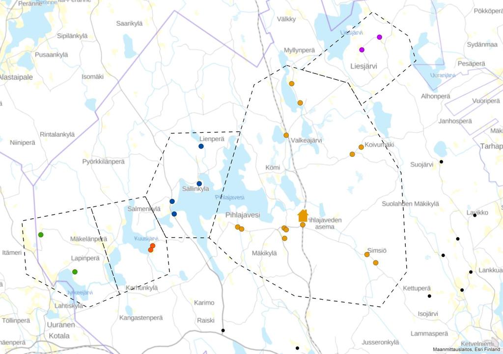 VE5: NYKYINEN + LIESJÄRVI, LIENPERÄ, KUUSIJÄRVI JA LAPINPERÄ Oppilasjakauma luokka-asteittain Oppilasmäärä Esiopetus lk. lk. 3 lk. 4 lk. 5 lk. 6 lk.