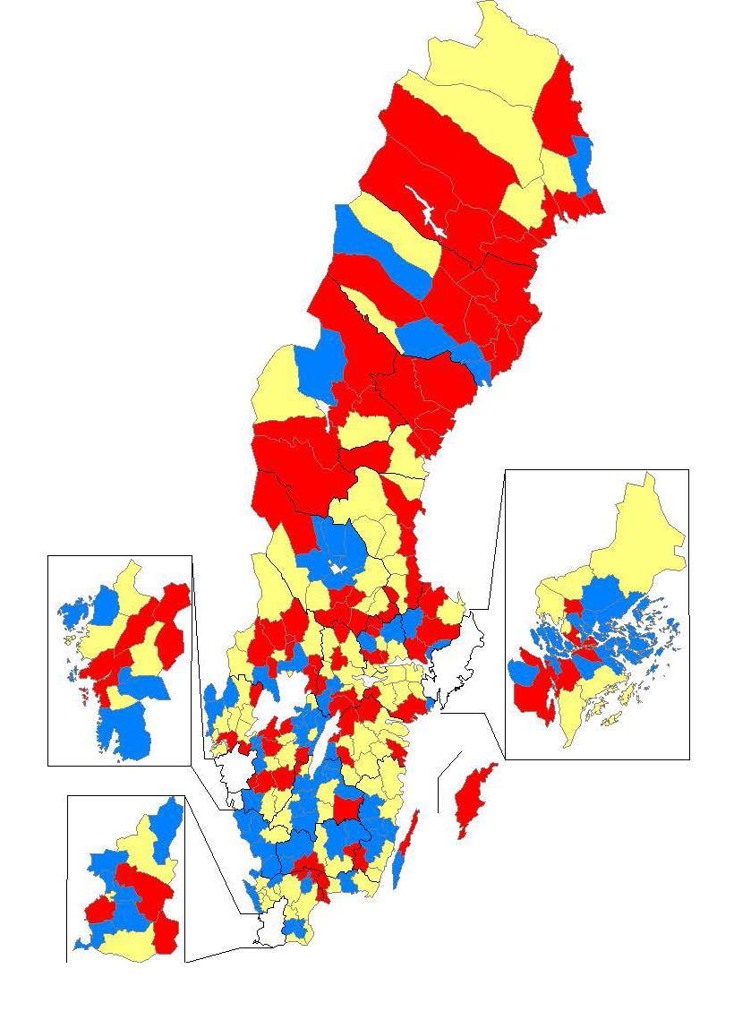 Poliittiset voimasuhteet sekä maakäräjien asukasmäärät Lähde poliittiset voimasuhteet: Sveriges kommun och landsting 05/2015 Lähde asukasmäärä: Statitiska