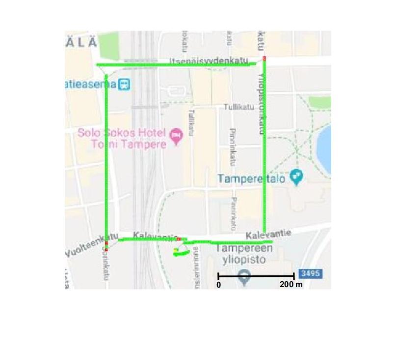 spoofed route and the true location. Figure 6.