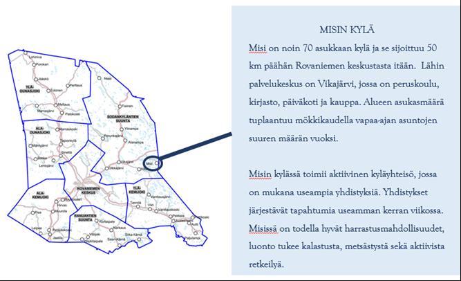 17 Ranuantien alue sijaitsee Rovaniemen keskustasta etelään. Alueella on palvelukylä Kivitaipaleen lisäksi viisi kylää: Haukitaipale, Välijoki, Narkaus, Saari-Kämä ja Siika-Kämä.