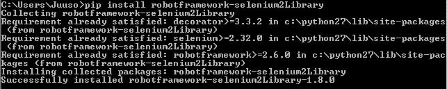 12 3.2.3 Selenium 2 Library Selenium on Robot Framework- kirjasto, joka mahdollistaa web-käyttöliittymien testauksen.