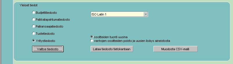 Mikäli tuonti kaatuu virheilmoitukseen, voi rivikohtaiset