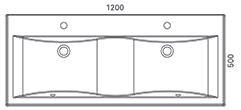 390mm Altaan syvyys 120mm Reunan korkeus 40mm 502mm CLEVER500... 176,30 602mm CLEVER600.