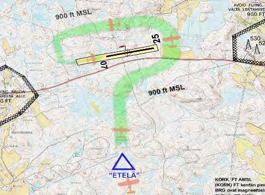 Myötätuuliosuudella lentäjä näkee kentän kunnon sekä muut koneet ilmassa ja maassa.