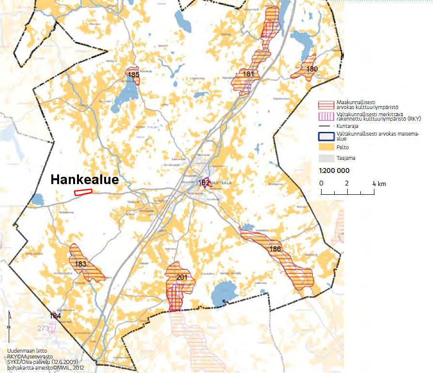 Ympäristövaikutusten arviointiselostus 10.5.2019 75 (104) 11.7 Maisema ja kulttuuriympäristö 11.7.1 Nykytila Kuva 11.