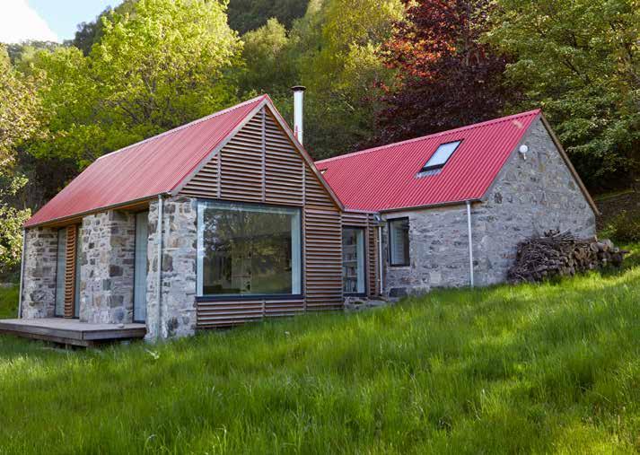 GreenCoat osana palkittua arkkitehtuuria Fernaig Cottage, Yhdistynyt kuningaskunta Arkkitehti: Pedder & Scampton Architects, Gillian Scampton ja Hopkins Architects, Andrew Barnett Maalipinnoitettu