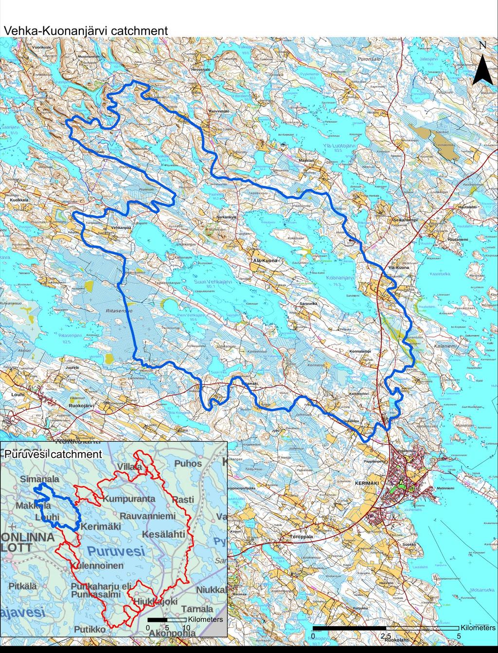 Vehkajärvi-Kuonanjärvi valuma-alue Jatkuva