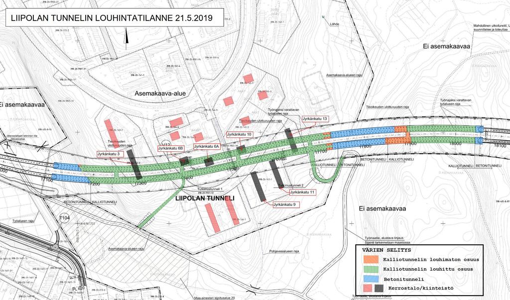 Liipolan tunnelin rakentaminen