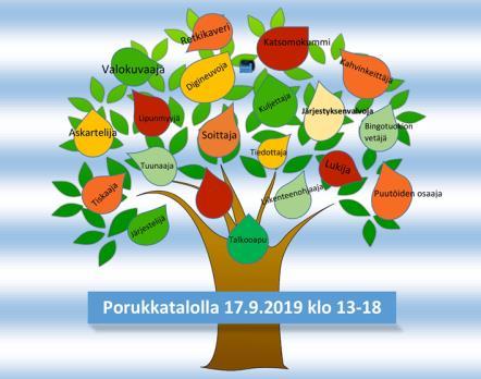 Vapaaehtoistreffit Porukkatalolla 17.9.2019 klo 13-18 Nyt kuulolle yhdistykset ja toimijat, jotka kaipaatte toimintaanne uusia vapaaehtoisia, uudella toimintatavalla!