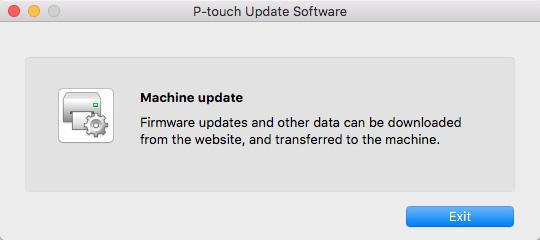 P-touch-ohjelmiston päivittäminen c Napsauta Machine update (Laitteen päivitys) -kuvaketta. d Valitse Printer (Tulostin) ja varmista, että The machine is connected correctly.