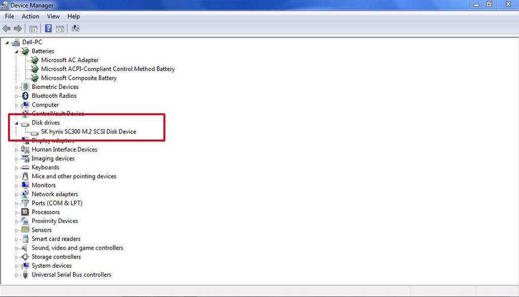 Kiintolevy luetellaan Levyasemat-luettelossa. Kiintolevyn tunnistaminen Windows 7:ssä 1. Napsauta Käynnistä Ohjauspaneeli Laitehallinta. Kiintolevy luetellaan Levyasemat-luettelossa. 2.