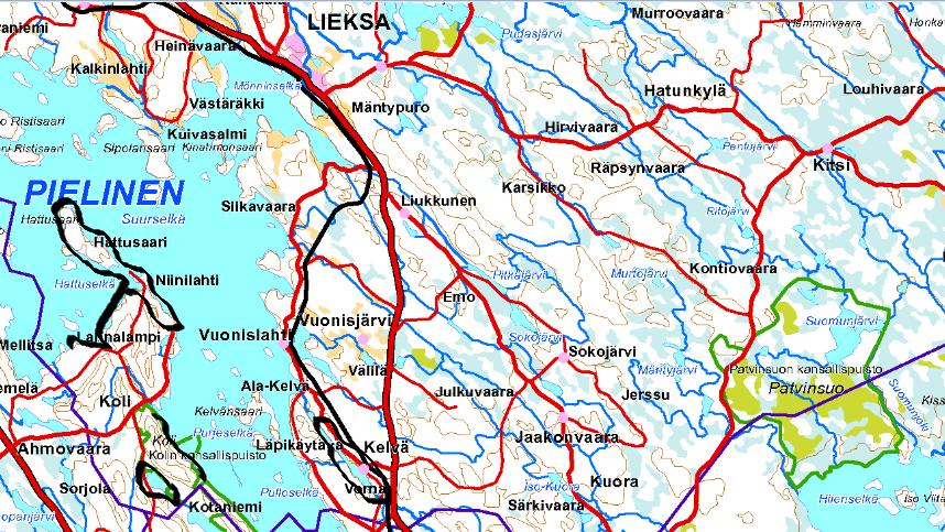Jässi-jätevesihanke Pohjois-Karjala Neuvonta-aluekartasto 2012 2017 LIITE 3 / 4 (18) 4 Lieksa (eteläinen) Lieksan eteläosissa on Jässi-hankkeen toimesta neuvontaa tarjottu vuosina 2016 ja 2017. 4.1 Kelvä 2016 http://www.