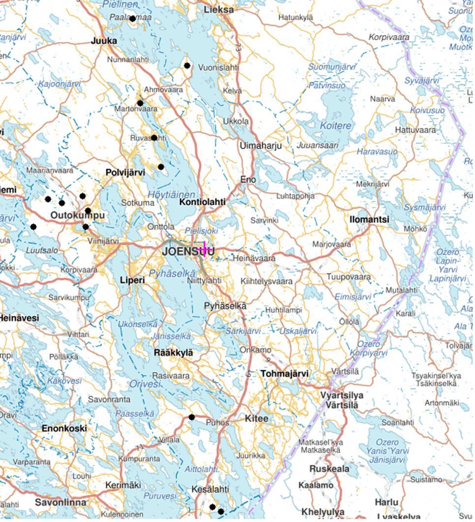 Jässi-jätevesihanke Pohjois-Karjala Loppuraportti 2017 3 (22) 2.3 Toiminta-alue Hankkeen toiminta-alueena on Pohjois-Karjalan maakunta.