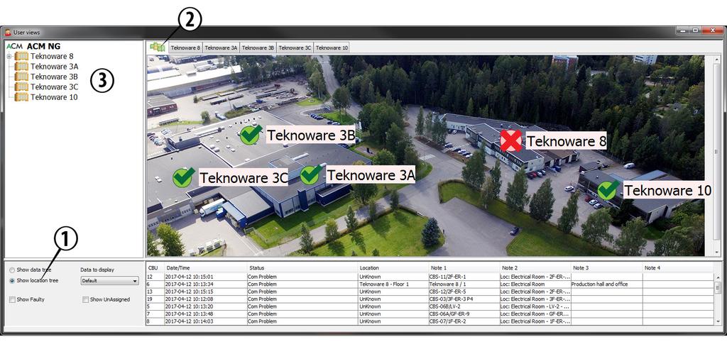 Kuva 8. USER VIEWS -kategorioiden asettaminen Rakennukset (Buildings) 2. Kirjaudu järjestelmään Administrator-tunnuksella ja mene User View -ikkunaan. 3.