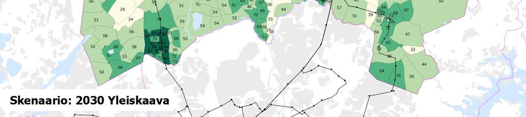 kulkutapaosuutta Hakunilassa ja Länsimäessä.