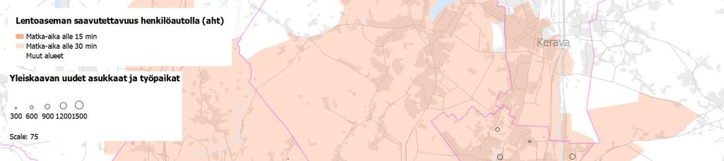 Yleiskaava 2030 (aamuhuipputunti) Vuoden 2030 tilanteessa