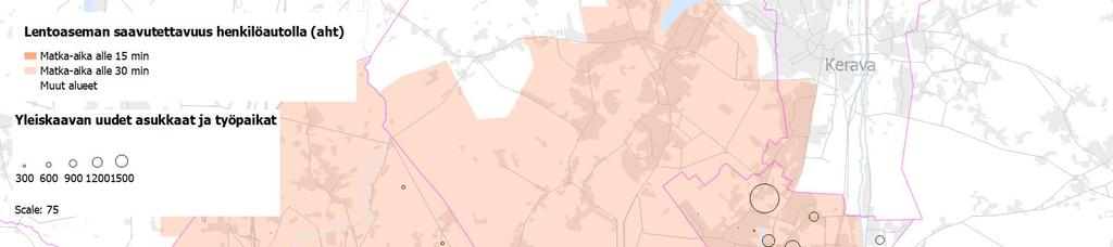 Yleiskaava 2050 (aamuhuipputunti) Vuoteen 2050 vaikutus on samankaltainen kuin vuonna 2030.