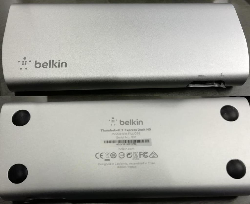 18 Kuva 6. Belkin Thunderbolt 3 Express Dock HD kuvattuna ylä- ja alapuolelta.
