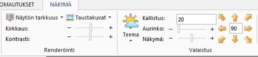 74 Kallistuksen määrittäminen Kallistuksen asteluvulla määritetään missä kulmassa auringonvalo tulee