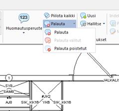 82 Oletusasetukset Valitsemalla Palauta, kaikki huomautukset tulevat takaisin alkuperäiseen sijaintiin.