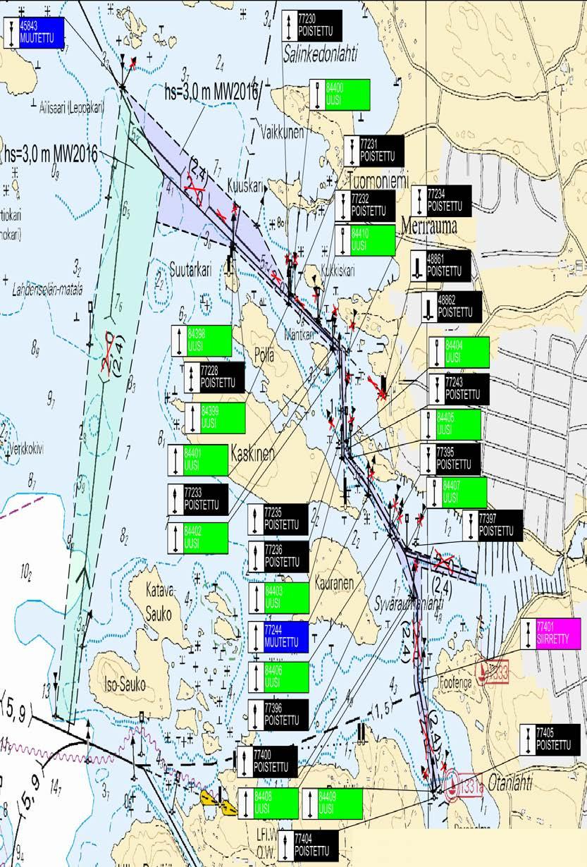 Kuva viitteeksi, karttaotteet ei merikartan mittakaavassa / Bild för referens, kortutdrag inte i sjökortets skala / Image for reference, chart extracts not to scale of chart ( FTA, Turku/Åbo