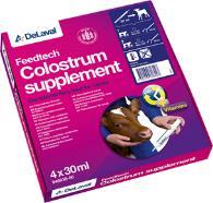 23 (69) 4.3.4 Colostrum supplement Colostrum supplement on tahnaa ja se myydään 30 millilitran tuubeissa. Ensimmäinen 15 millilitraa eli puolet tuubista annetaan vasikalle alle 6 tuntia syntymästä.