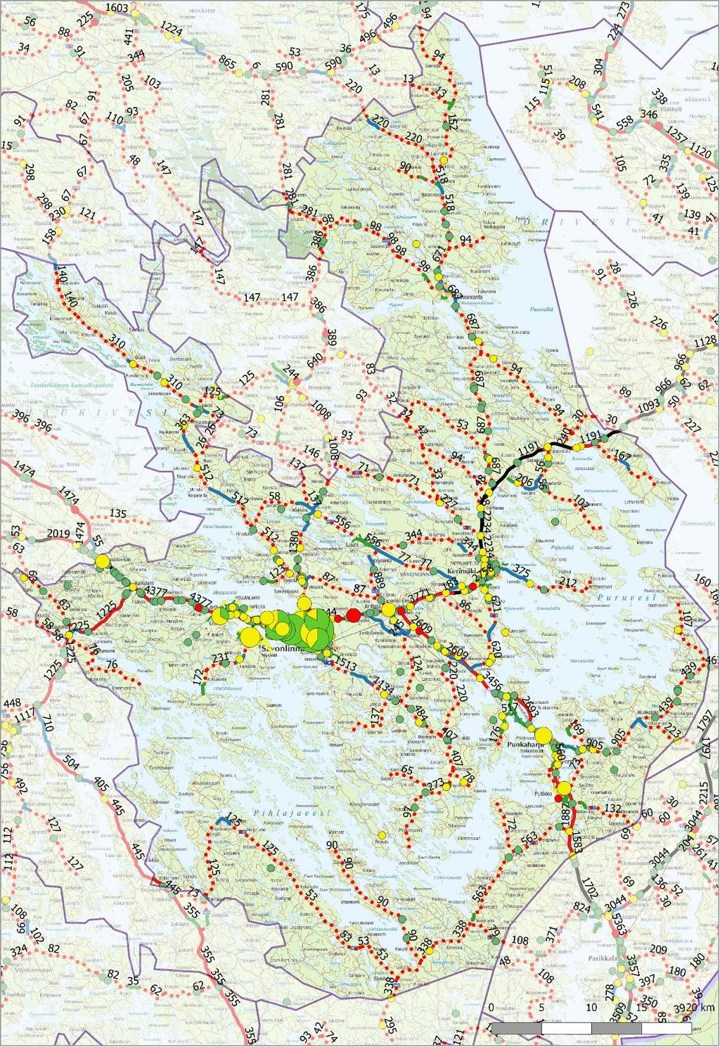 Savonlinna Onnettomuudet ja kasaumat 2013-2017 Kuolemaan johtanut onnettomuus Loukkaantumiseen johtanut onnettomuus Omaisuusvahinkoon