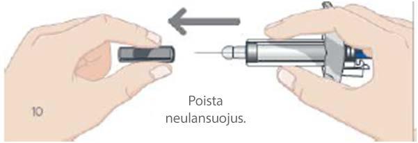 - Valitse eri kohta toista pistosta varten. 7. Puhdista pistoskohta Puhdista pistoskohta desinfiointipyyhkeellä ja anna ihon kuivua. o Älä kosketa pistoskohtaa enää ennen pistosta.
