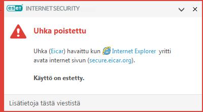 Näytön oikeassa alakulmassa olevalle ilmaisinalueelle tulee näkyviin ilmoitusikkuna. Lisätietoja puhdistustasoista ja -toiminnasta on kohdassa Puhdistaminen.