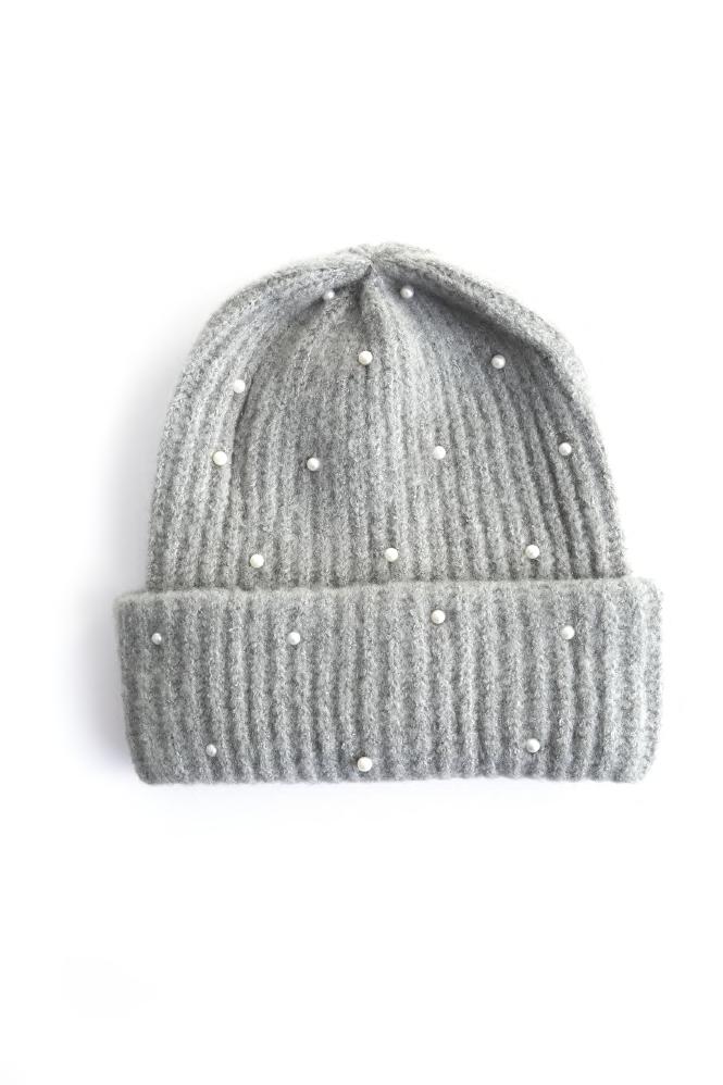 BEANIE WINTER PEARL Trendikäs ribbineulepipo,