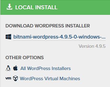 2 WORDPRESSIN ASENNUS BITNAMILLA Asennuspaketit löytyvät n sivuilta osoittesta: https:// bitnami.com/stack/wordpress Valitse asennus omalle koneelle. Eli Local Install.