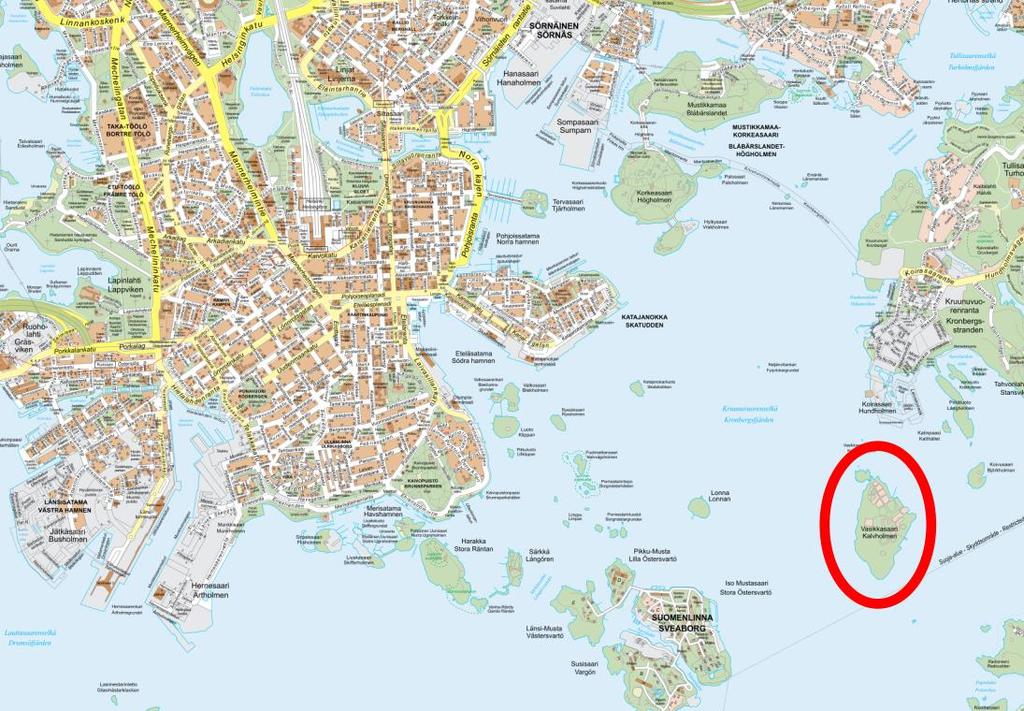 Merellinen Helsinki täydentyy Helsingin kaupunki hakee kumppaneita Vasikkasaaren kehittämiseksi. Vasikkasaari on noin 18 hehtaarin saari Suomenlinnan ja Laajasalon välissä.