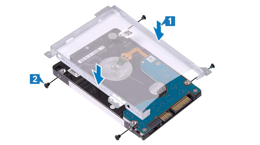 23 Kiintolevyn asentaminen Ota Intel Optane käyttöön SATA-tallennuslaitteen asentamisen jälkeen.