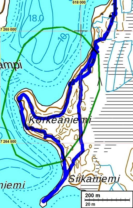Alueelle tehtiin useita tuloksettomia koekuoppia.