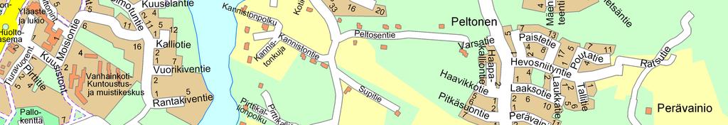 Suunnittelualueen rajaus opaskartalla on merkitty punaisella Ylöjärven kaupungin kaavoituksessa 10.6.