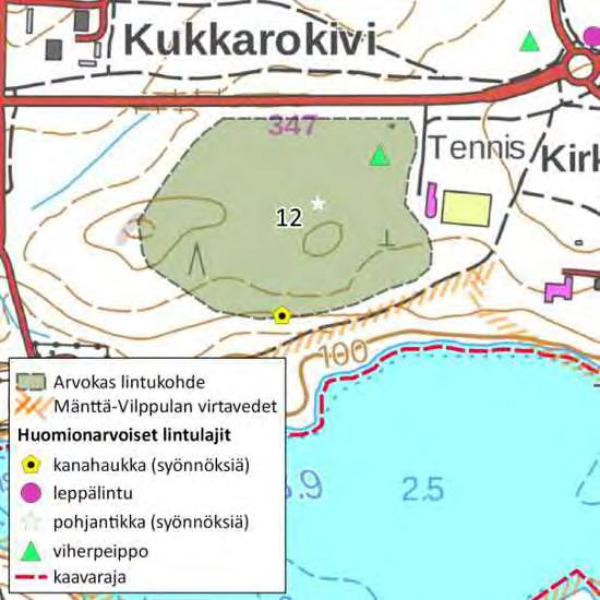 pesimäympäristöä. 11. Nurmisenlammi Pieni Nurmisenlammi on uhanalaisen taivaanvuohen pesimäympäristöä (Kuva 15) 12.