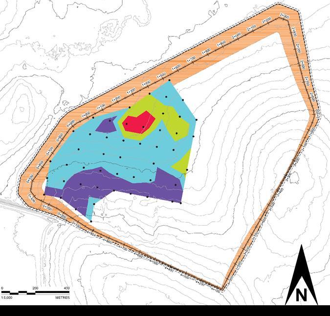 File: \\golder.gds\gal\burnaby\active\2017\3 Proj\1773228 AGNICO_Engineering Support_Kitilia\11 Analysis Selite Koekuopat Kerroksen paksuus(m) 1 0.75 0.75 0.5 0.5 0.25 0.