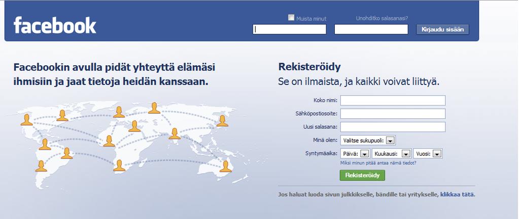 16 2.3 Facebook Facebook perustettiin helmikuussa 2004. Facebook (kuva 3) on apuväline sosiaaliseen kanssakäymiseen Internetissä.