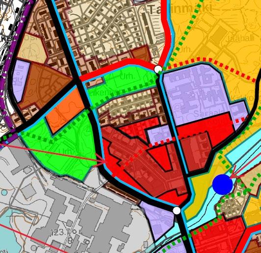 Ote rakenneyleiskaavasta Valkeakosken kaupungilla on tekeillä keskustan osayleiskaava, jonka syksyllä 2018 nähtävillä