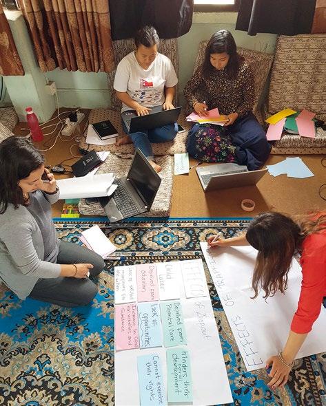 NEPAL Päiväkodin lapset ovat siirtyneet sisätiloihin päiväunille Wolisossa LASTENSUOJELUJÄRJESTELMÄN KEHITTÄMISTYÖTÄ Children and Women in Social Services and Human Rights (CWISH) CWISH edistää