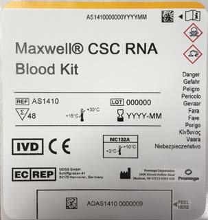 7. Instrumenttiajo Maxwell CSC RNA Blood -menetelmän voi ladata Promegan sivustolta osoitteesta: www.promega.com/ resources/tools/maxwellcscmethod.