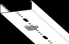 Valaisinkiskon valaisinkiinnikkeet Valaisinkannatin Valaisinkannatin tukeutuu hyllyn kummankin reunan yli. Pistotulppaliitännäiset valaisimet voidaan tällöin helposti siirtää hyllyn pituussuunnassa.